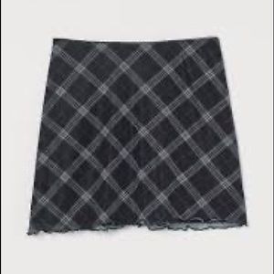 H&M Mesh Y2K Style Plaid Skirt